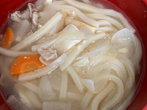 豚汁の残りで！簡単豚汁うどん